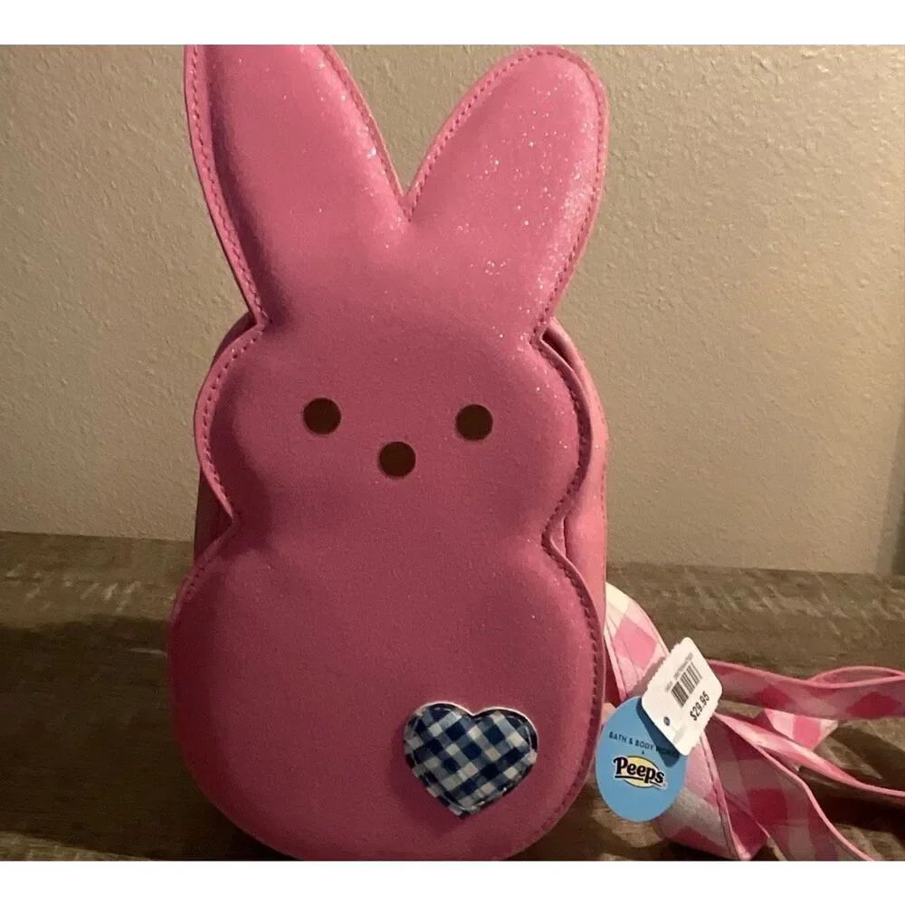 Bath & Body Works Pink Glitter Peeps Bunny Mini Backpack